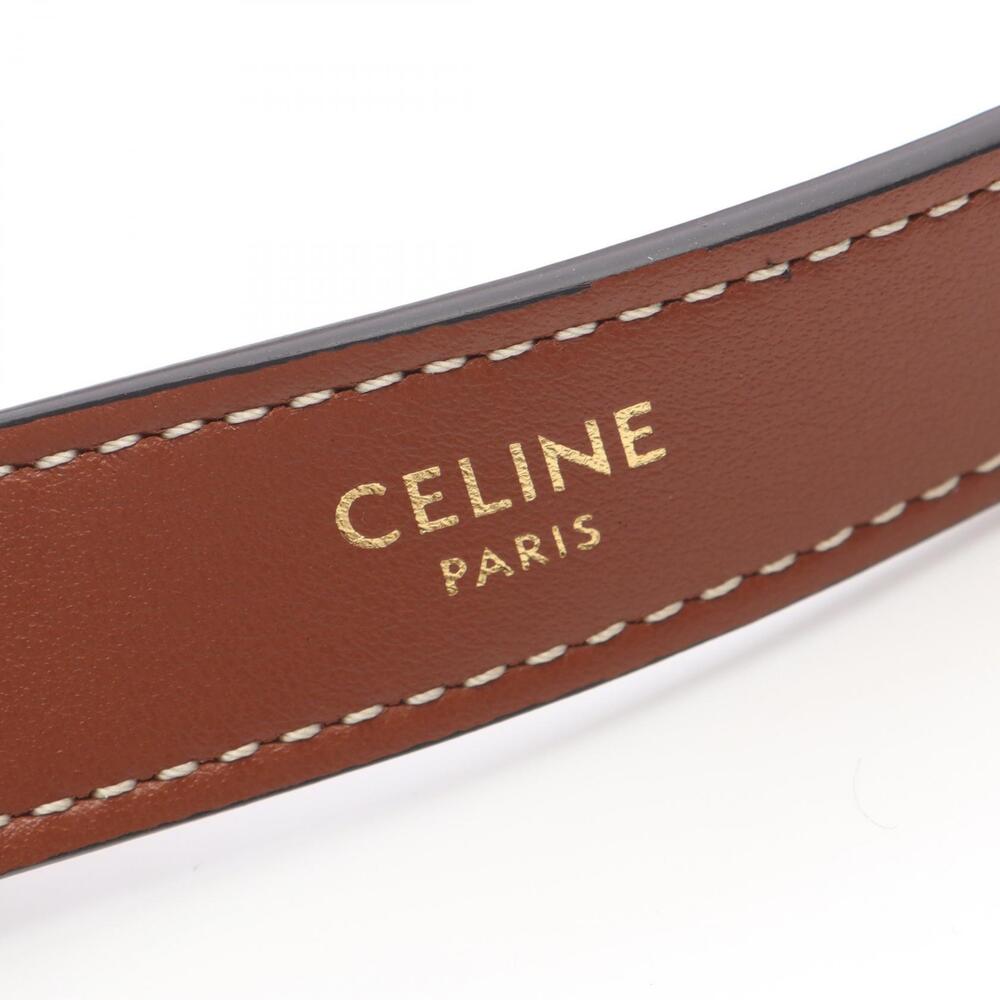 Celine AVA Triomphe Shoulder Bag Leather Brown - Picture 4 of 4